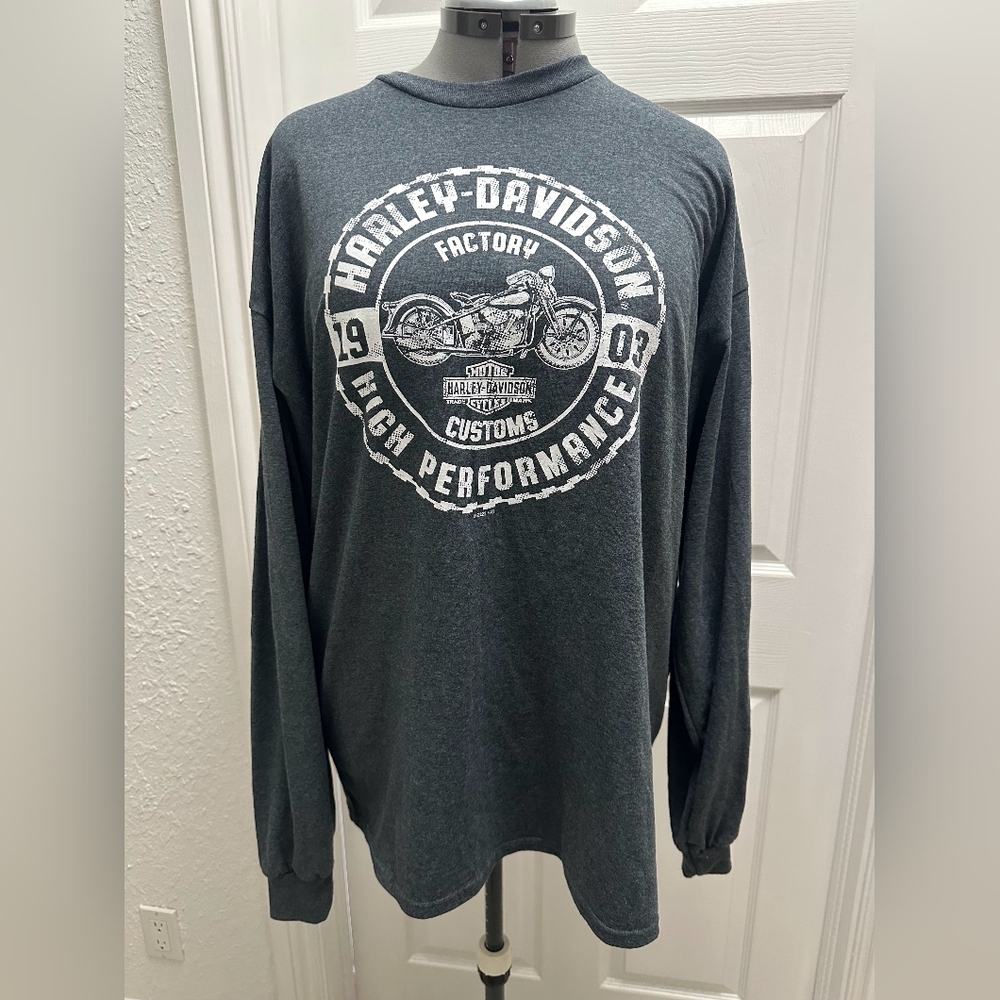 Harley-Davidson Men's Gray Long Sleeve Shirt (NWT)